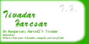 tivadar harcsar business card